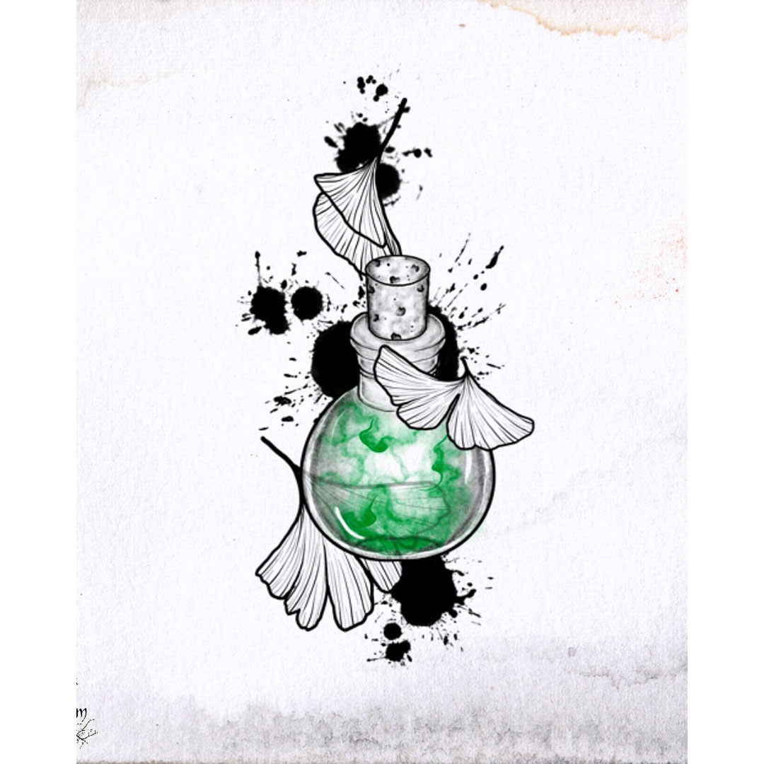 fiole-vert-fleurs