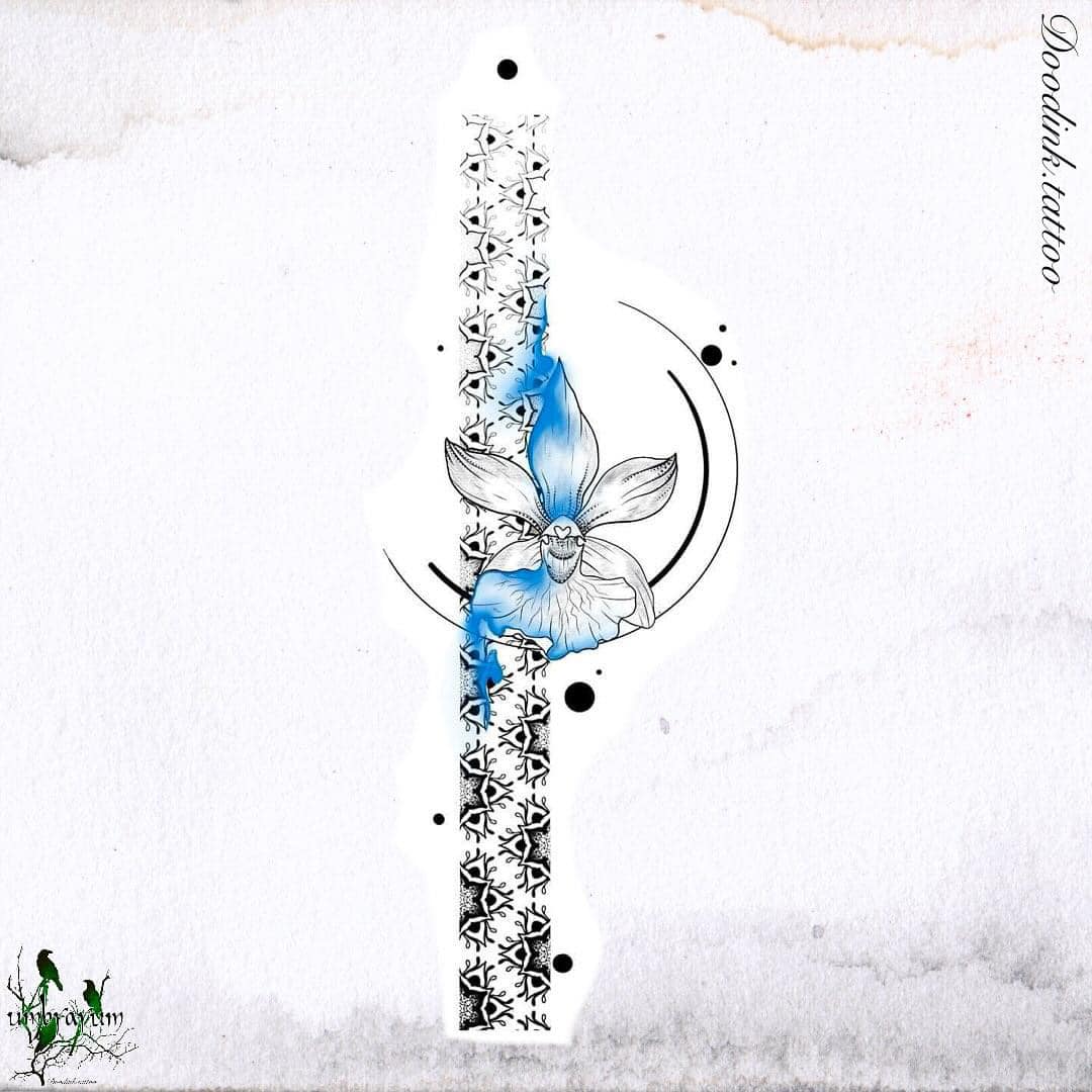 fleur-trait-bleu